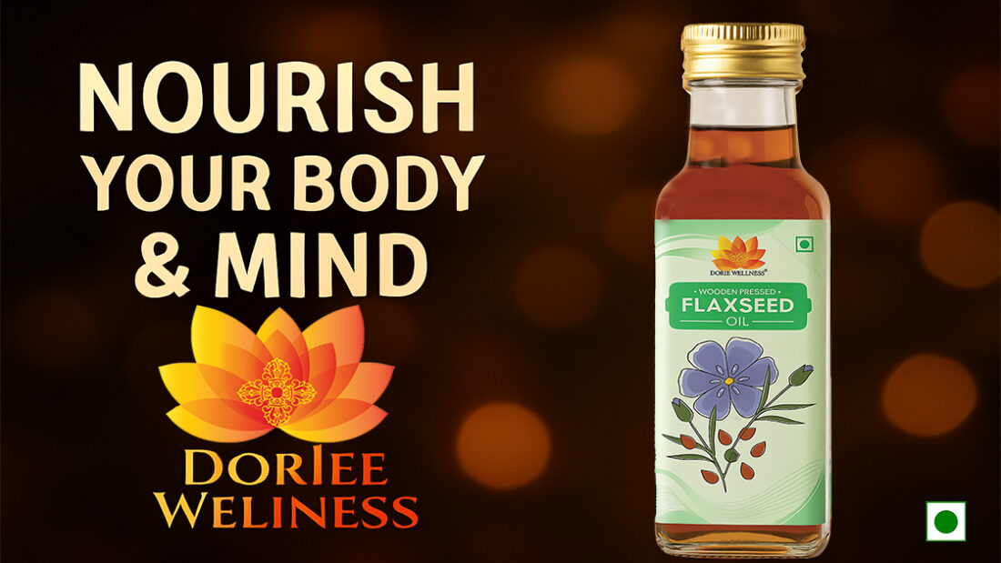 “Unlock the Power of Nature with Dorjee Wellness Wooden Pressed Flaxseed Oil: Your Path to Health, Flavor, and Wellness”